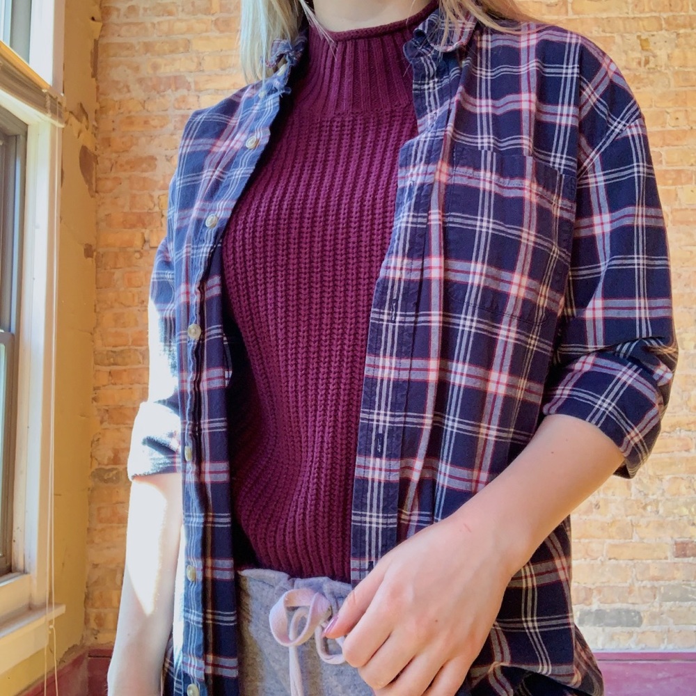 Plaid button down